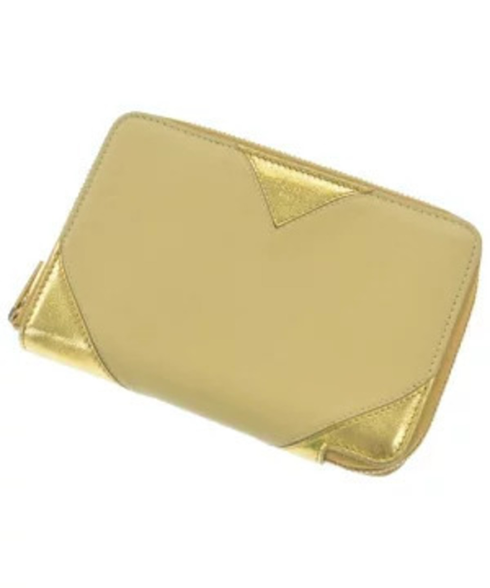 Celine Wallet coin case Wallet Gold x Beige Cream
